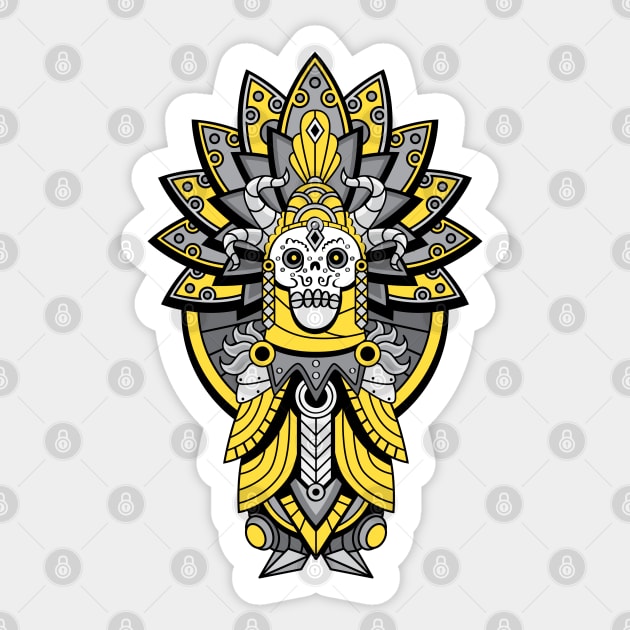 Skullking - black and gold Sticker by LAckas